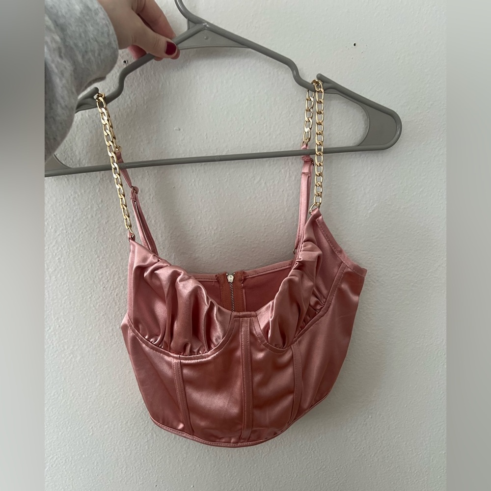 Silk cropped tank
